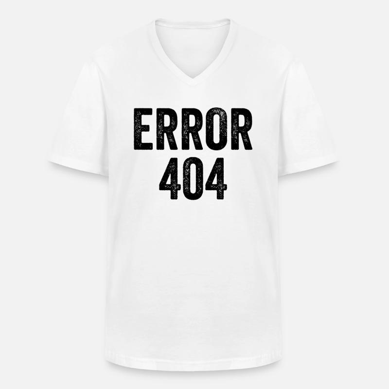Error 404 - Männer-T-Shirt mit V-Ausschnitt - Weiß