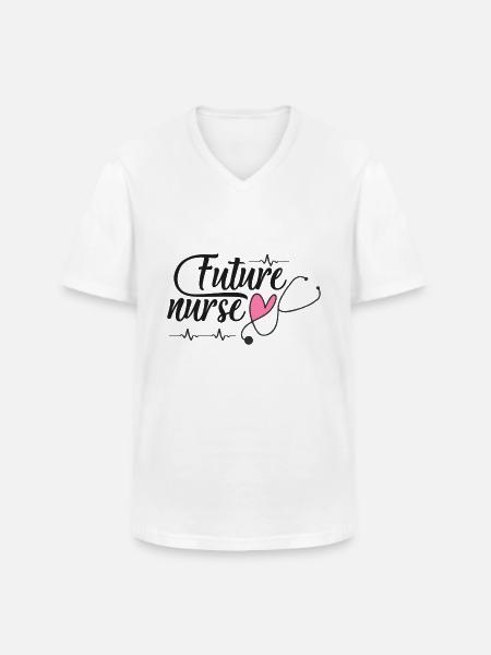 future nurse - Men's V-Neck T-Shirt - white