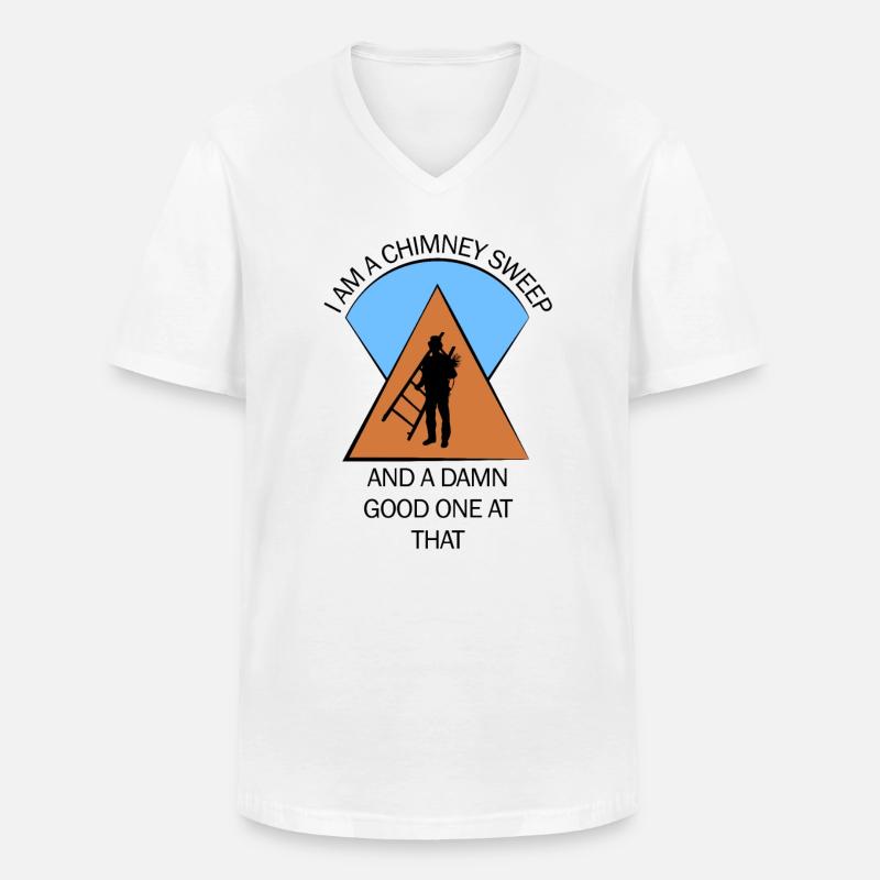 Schornsteinfeger Schlotfeger - Männer-T-Shirt mit V-Ausschnitt - Weiß