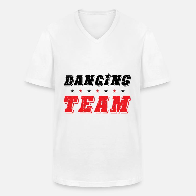 Dancing Team - Männer-T-Shirt mit V-Ausschnitt - Weiß