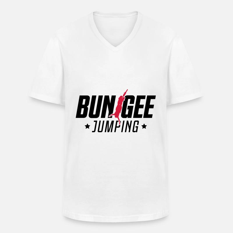 bungee jumping extremsport - Männer-T-Shirt mit V-Ausschnitt - Weiß
