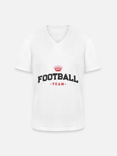 Football Team - Men's V-Neck T-Shirt - white