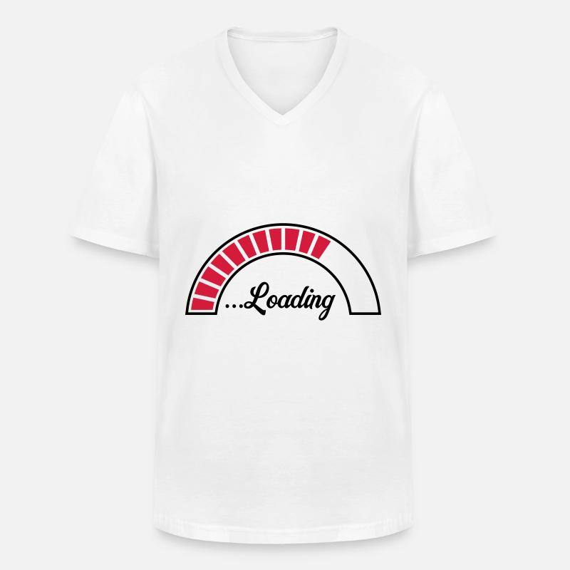 loading ladebalken symbol - Männer-T-Shirt mit V-Ausschnitt - Weiß