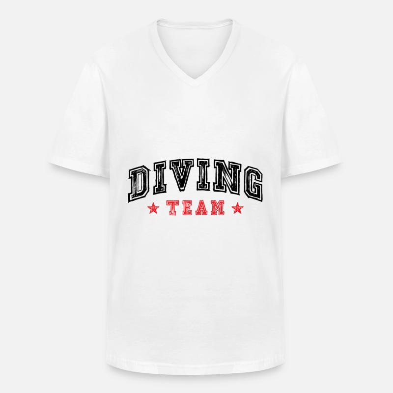 Diving Team - Männer-T-Shirt mit V-Ausschnitt - Weiß