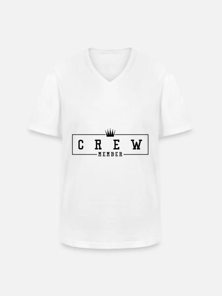 couronne de membre d'équipage - T-shirt col V Homme - blanc