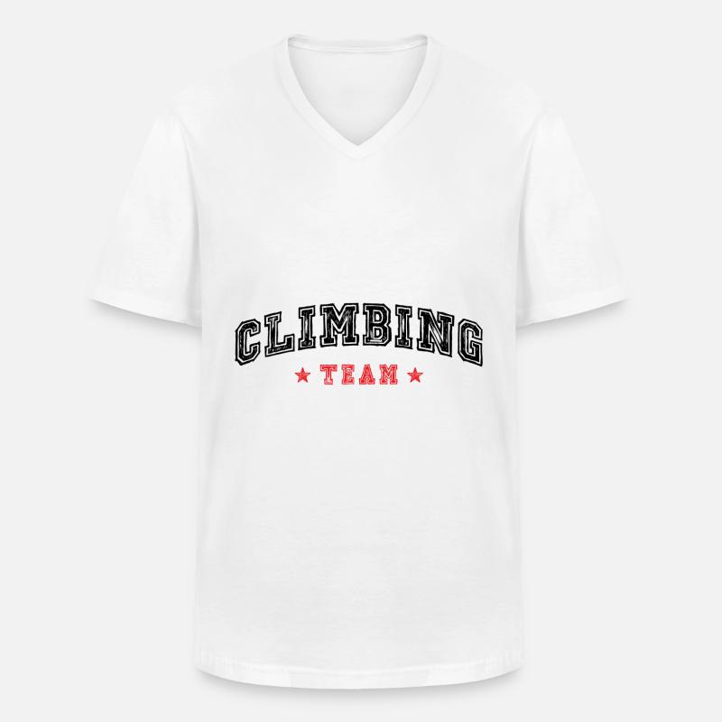 Climbing Team - Männer-T-Shirt mit V-Ausschnitt - Weiß