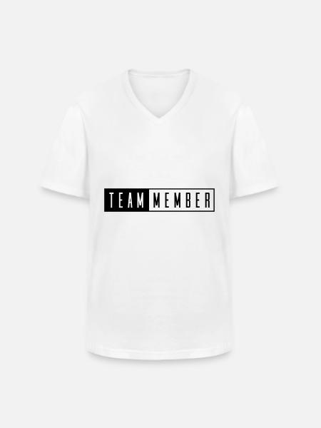 team member stempel - Männer-T-Shirt mit V-Ausschnitt - Weiß