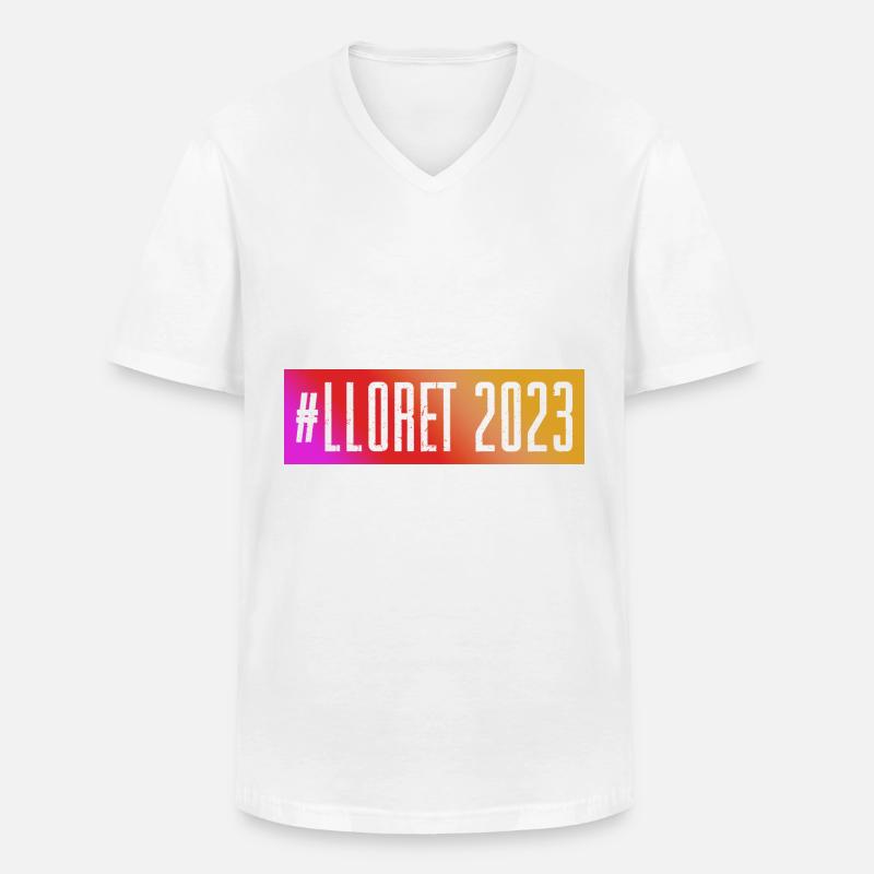 Lloret De Mar 2023 - Männer-T-Shirt mit V-Ausschnitt - Weiß