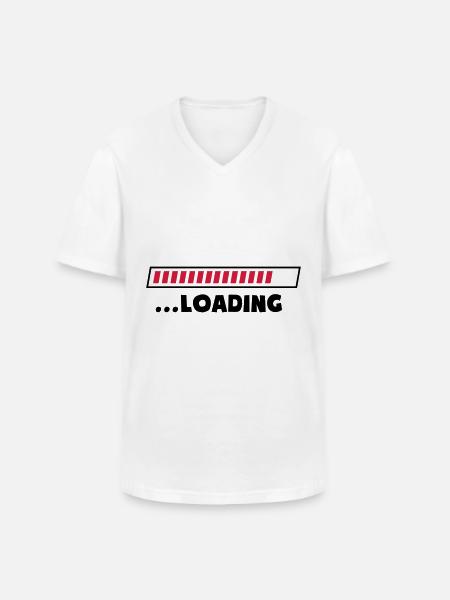 loading loading bar - Men's V-Neck T-Shirt - white