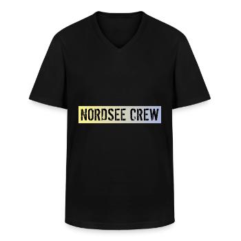 Nordsee Crew - Männer-T-Shirt mit V-Ausschnitt - Schwarz - Vorne - AI Model Male 178 dark (178cm)