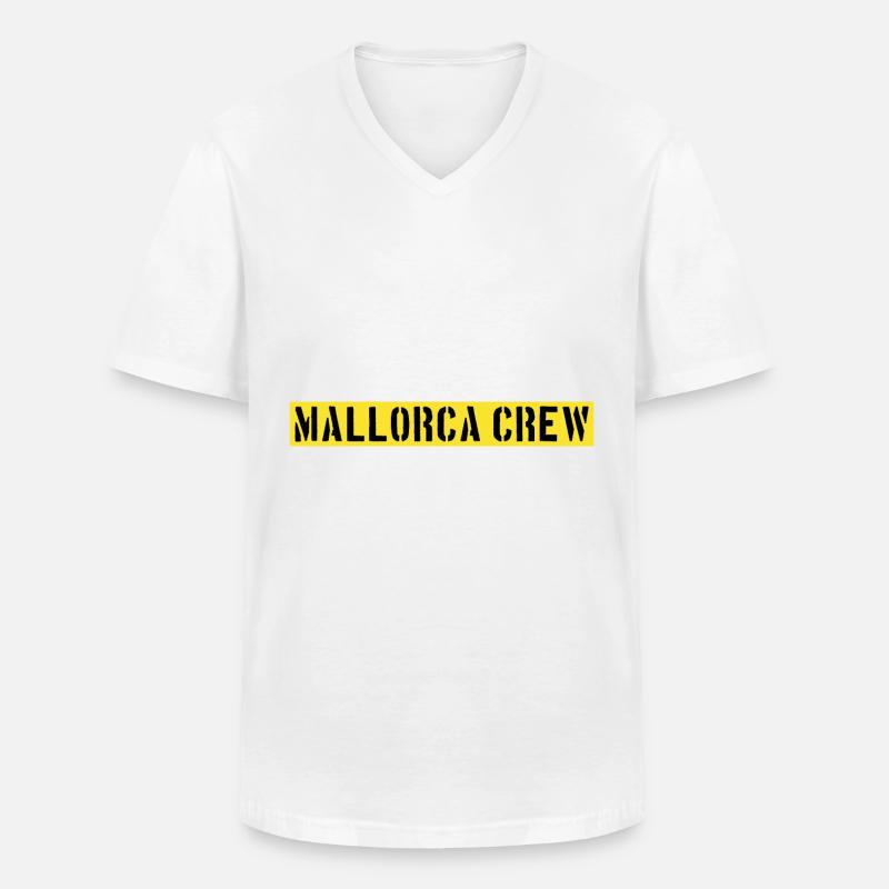 Mallorca Crew - Men's V-Neck T-Shirt - white