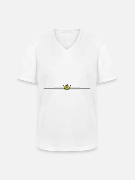 Crown Symbol Design - Men's V-Neck T-Shirt - white