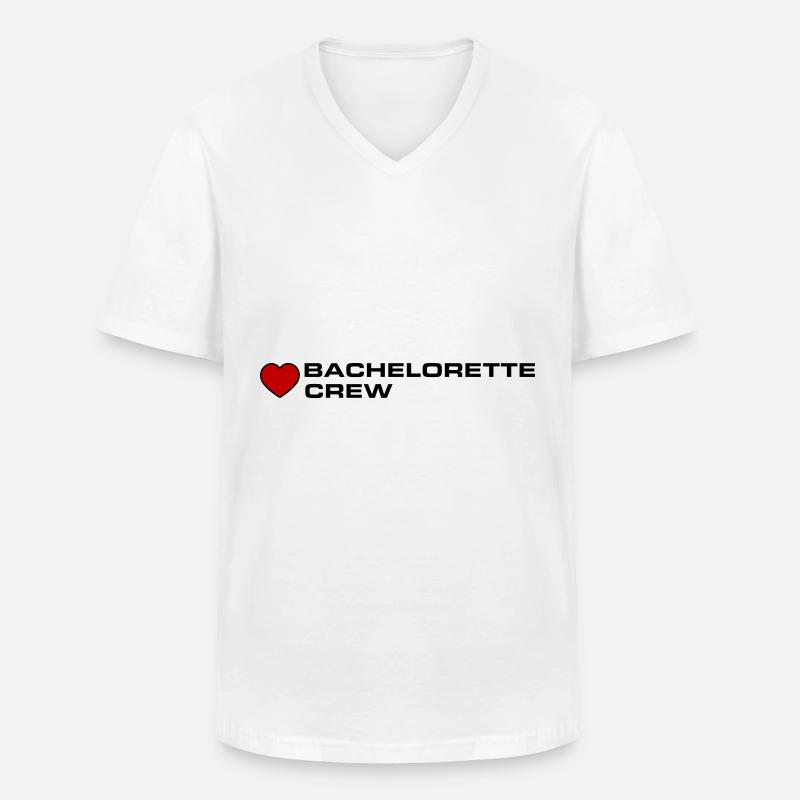 Bachelorette Crew - Männer-T-Shirt mit V-Ausschnitt - Weiß