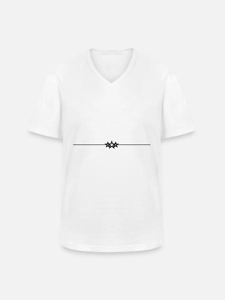 Star Line Element - Men's V-Neck T-Shirt - white