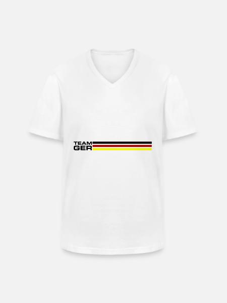 Team Germany - Men's V-Neck T-Shirt - white