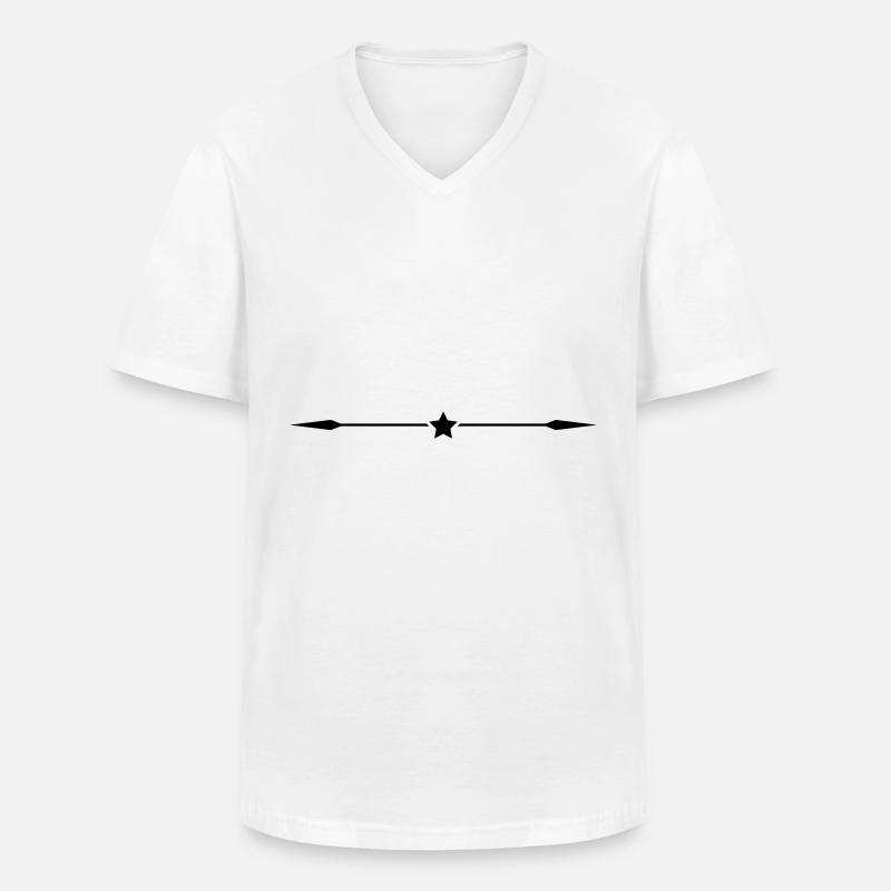 star dash - Men's V-Neck T-Shirt - white