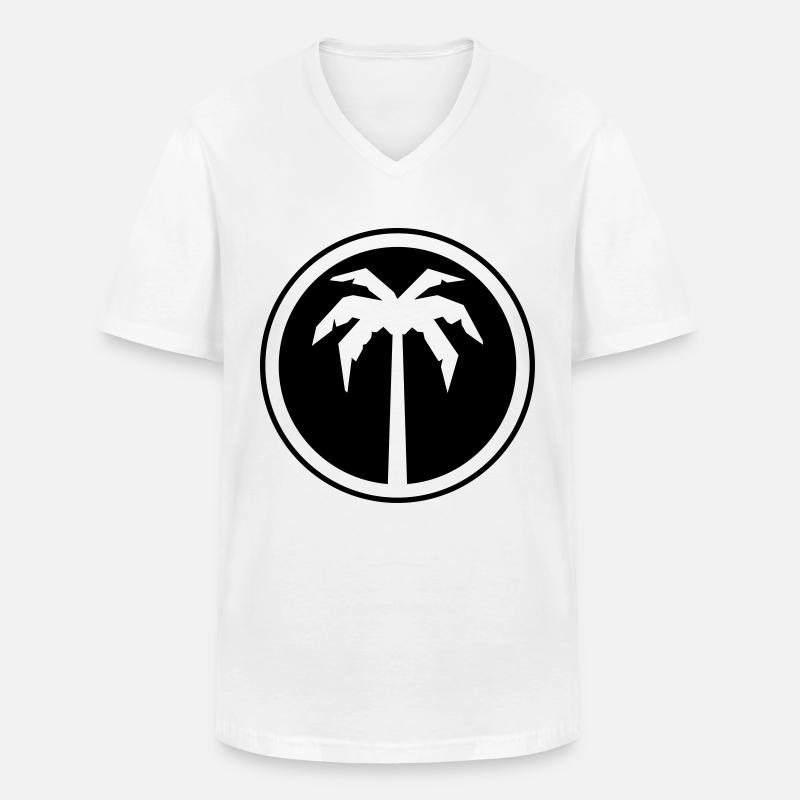 palm tree icon symbol - Men's V-Neck T-Shirt - white