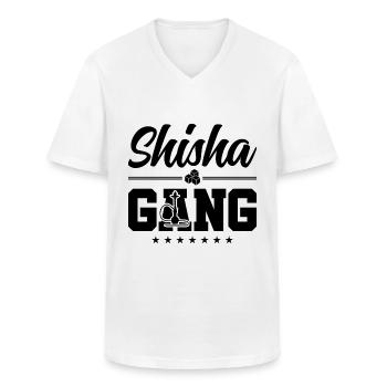 Shisha Gang Raucher - Männer-T-Shirt mit V-Ausschnitt - Weiß - Vorne - AI Model Male 185 light (185cm)