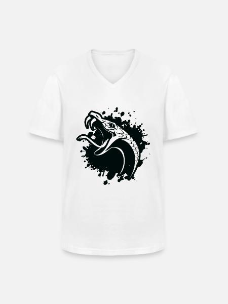 Snake Symbol - Men's V-Neck T-Shirt - white