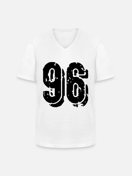 96 number jersey - Men's V-Neck T-Shirt - white