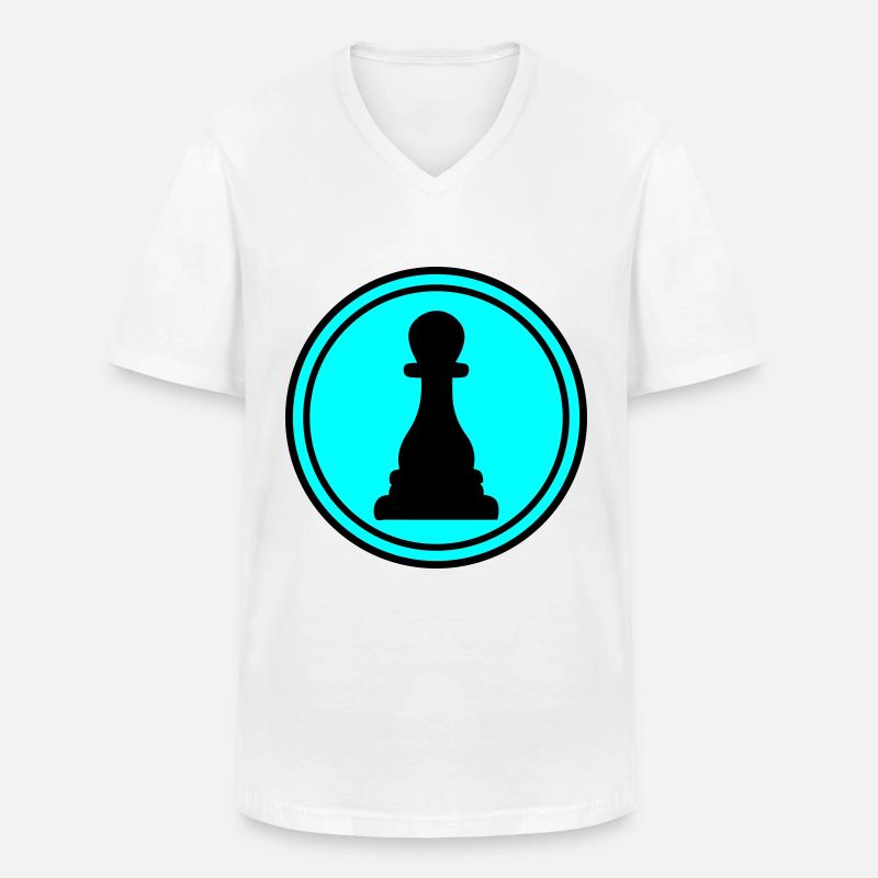 Runner Bauer Chess Piece - Men's V-Neck T-Shirt - white
