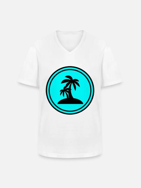 Cloverleaf luck - Men's V-Neck T-Shirt - white