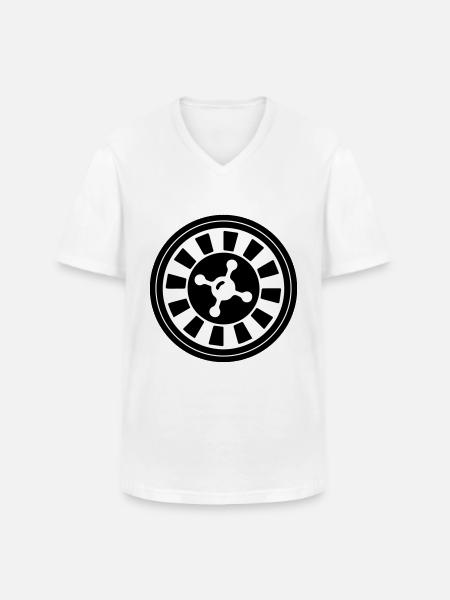Roulette Icon Circle - Men's V-Neck T-Shirt - white
