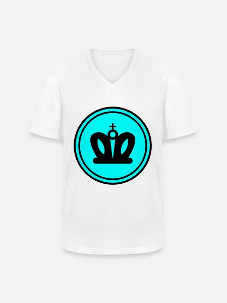 Crown - Men's V-Neck T-Shirt - white