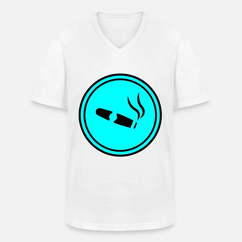 Zigarre Symbol - Männer-T-Shirt mit V-Ausschnitt - Weiß