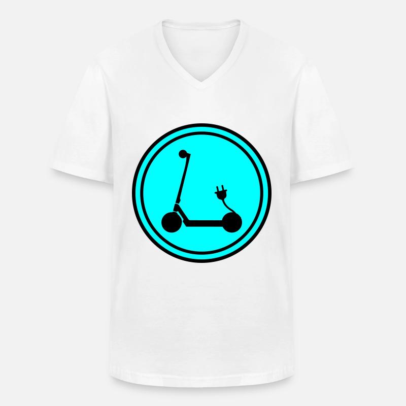 E-roller Icon - Männer-T-Shirt mit V-Ausschnitt - Weiß