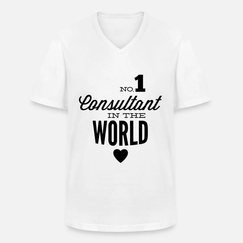 Bester Berater der Welt - Männer-T-Shirt mit V-Ausschnitt - Weiß