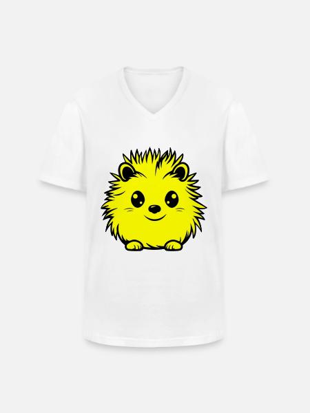 Igel Tier Baby - Männer-T-Shirt mit V-Ausschnitt - Weiß