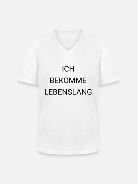 Junggeselle Lebenslang Junggesellenabschied - Männer-T-Shirt mit V-Ausschnitt - Weiß