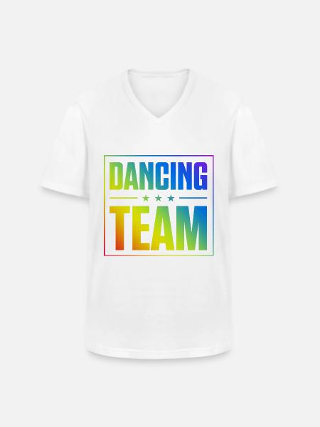 Équipe de danse - T-shirt col V Homme - blanc