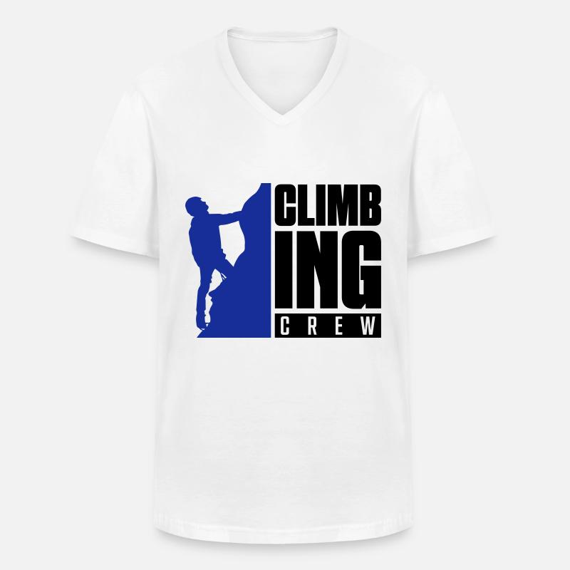 climbing crew - Männer-T-Shirt mit V-Ausschnitt - Weiß