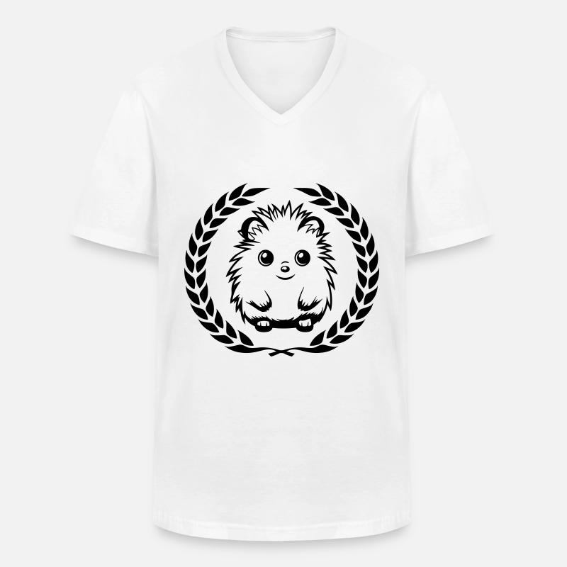 Igel Niedlich Süß Baby - Männer-T-Shirt mit V-Ausschnitt - Weiß