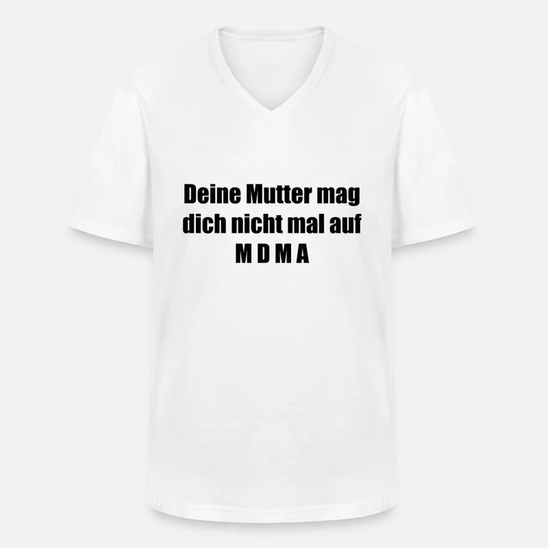 Mutter MDMA - Männer-T-Shirt mit V-Ausschnitt - Weiß