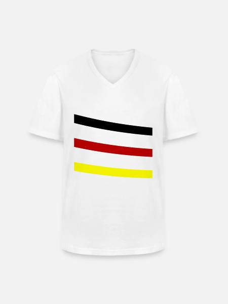 Germany Line - Men's V-Neck T-Shirt - white