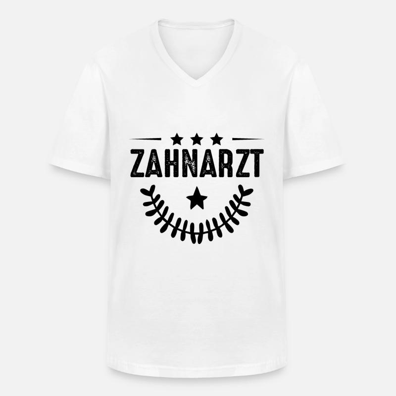 Zahnarzt Beruf - Männer-T-Shirt mit V-Ausschnitt - Weiß