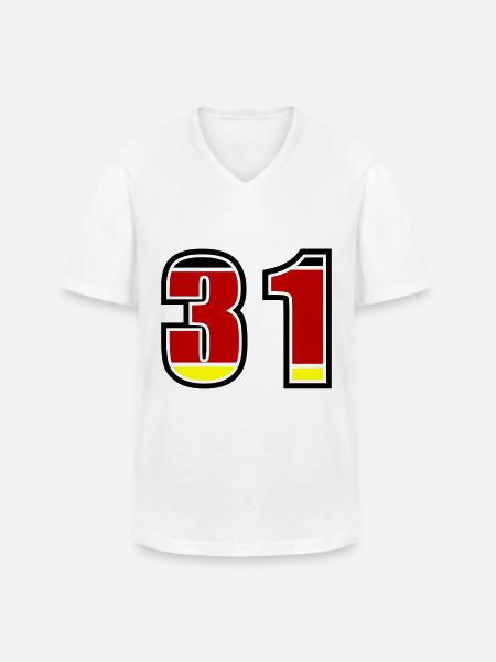 31 Number Germany Jersey - Men's V-Neck T-Shirt - white