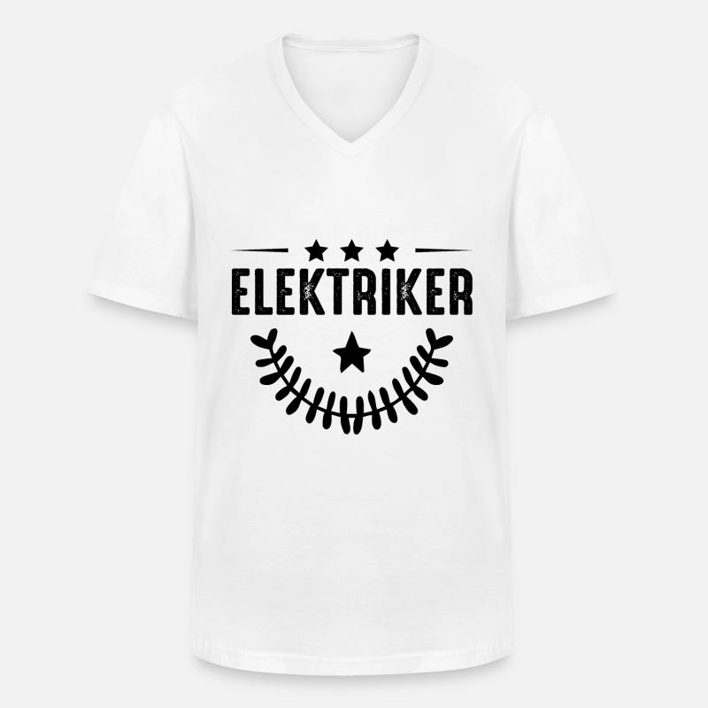 Elektriker Beruf - Männer-T-Shirt mit V-Ausschnitt - Weiß
