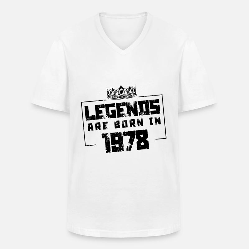 1978 legends born in - Männer-T-Shirt mit V-Ausschnitt - Weiß