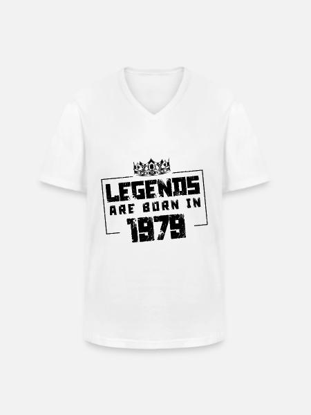 1979 Legends Born in - Men's V-Neck T-Shirt - white