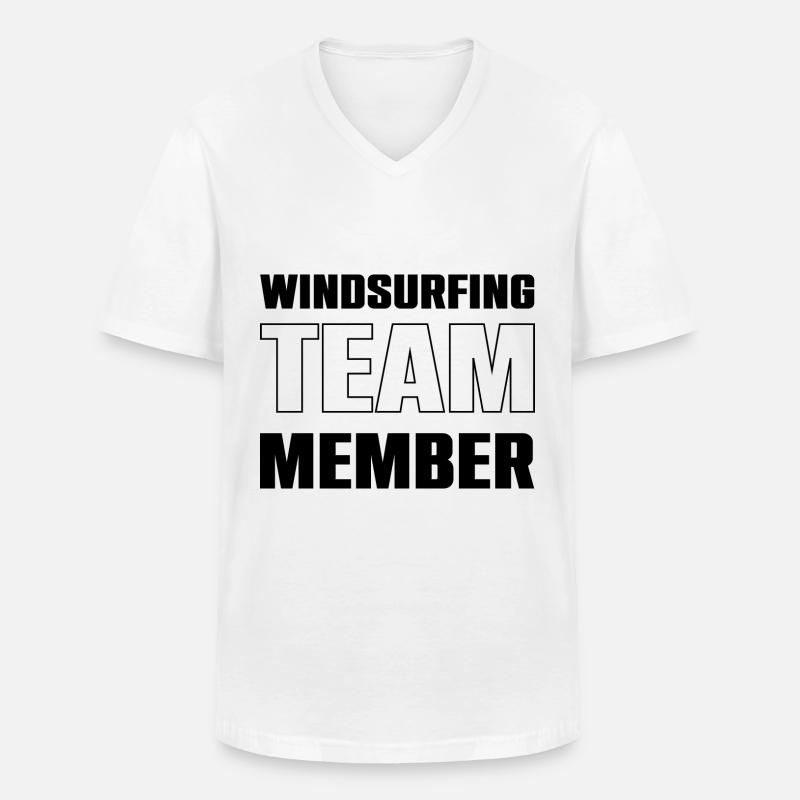 Windsurfing Team - Männer-T-Shirt mit V-Ausschnitt - Weiß