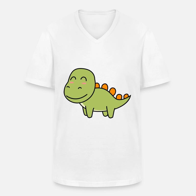 Dinosaurier stegosaurus Comic - Männer-T-Shirt mit V-Ausschnitt - Weiß
