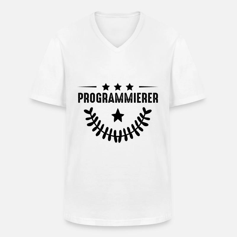 Programmierer Beruf - Männer-T-Shirt mit V-Ausschnitt - Weiß