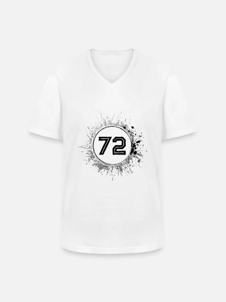 72 Number of blobs - Men's V-Neck T-Shirt - white