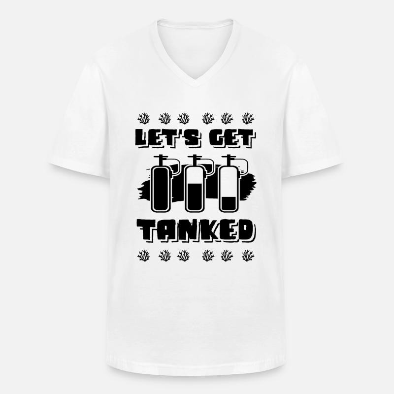 Tauchen scuba diving - Männer-T-Shirt mit V-Ausschnitt - Weiß