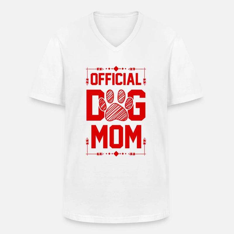 Hunde Mama Spruch - Männer-T-Shirt mit V-Ausschnitt - Weiß