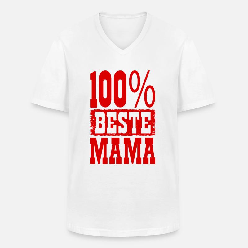 Beste Mama - Männer-T-Shirt mit V-Ausschnitt - Weiß